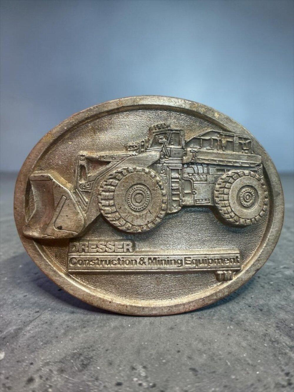 Dresser Construction & Mining Equipment Belt Buckle Solid Brass Vintage